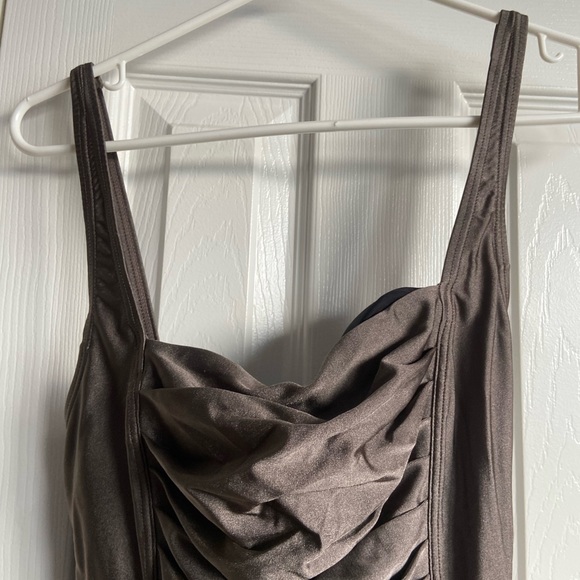 Calvin Klein Pleated One-Piece Swimsuit UV Protection - Picture 3 of 8